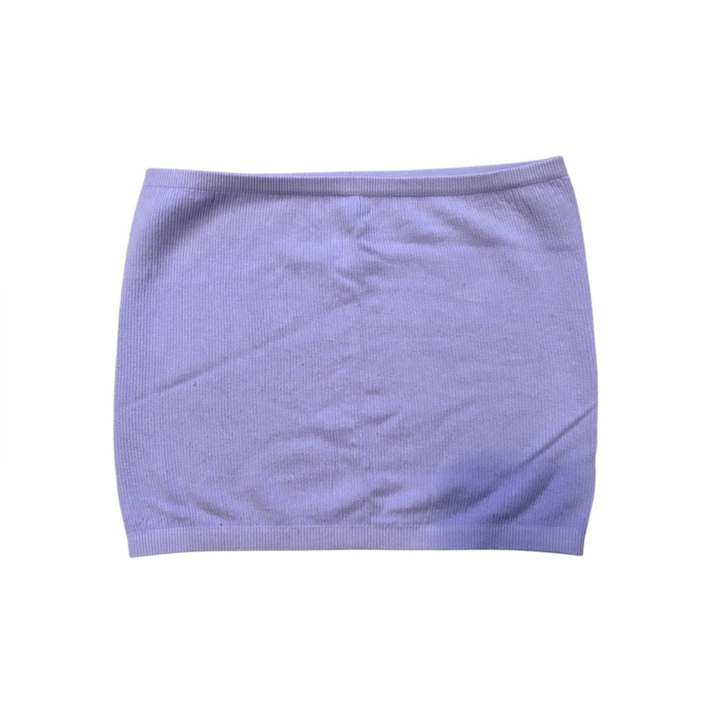 basic purple cropped tube top